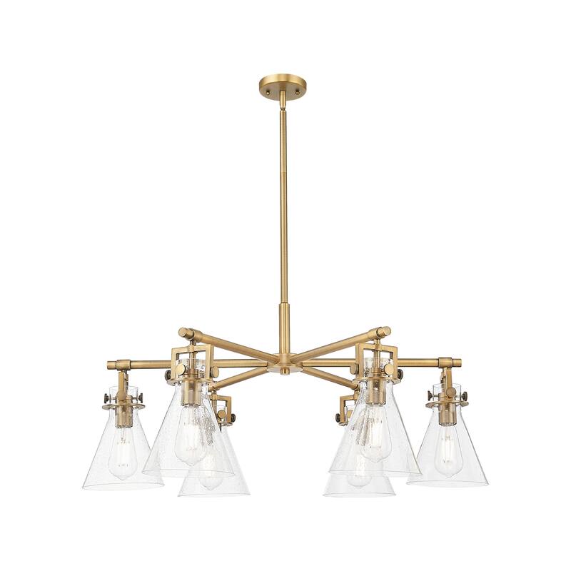 Innovations Lighting Downtown Urban - Newton Cone - 6 Light 26" Stem Hung Chandelier