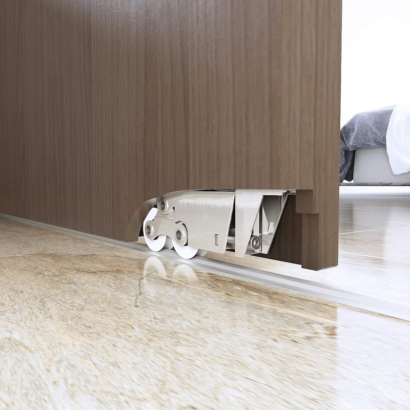 Frameless Mirror Sliding Door with Hidden / Invisible Hardware