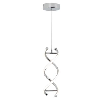Artika DNA Integrated LED Pendant Light Fixture, Chrome