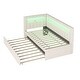 preview thumbnail 10 of 23, 2 Color Twin Bed with USB Ports and LED Belt, LED Design Platform Bed with Trundle
