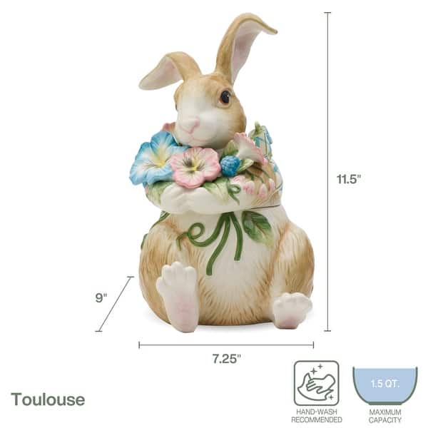 Fitz and Floyd Toulouse Cookie Jar - 11.5-in ht