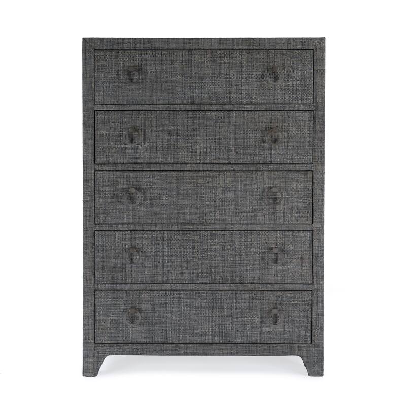 Bar Harbor 5 Drawer Raffia Dresser