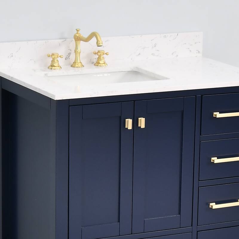 PROOX 42inch Freestanding Bathroom Vanity w Engineered Counter Top Cearmic Sink