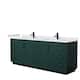 Option Green, Black Trim, White Cultured Marble Top