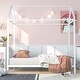 preview thumbnail 14 of 15, Twin Size House Bed Metal Frame Platform Bed Floor Bed for Kids Boys Girls