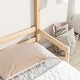 preview thumbnail 18 of 19, Twin House-Shaped Headboard Floor Bed with Handrails ,slats