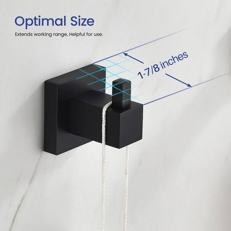 Cube Bathroom Towel & Robe Hook 2 Count