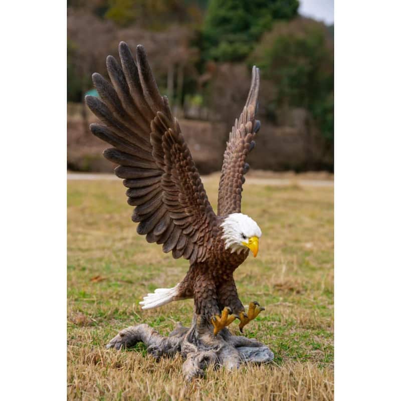 12" Small Flying Eagle Outdoor Garden Statue