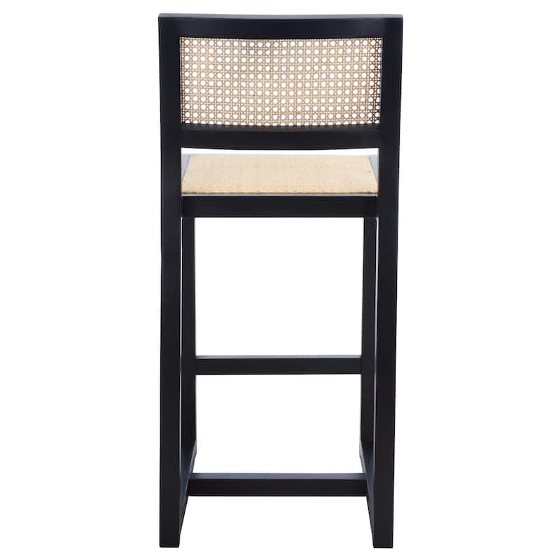 SAFAVIEH Dossie Rattan Counter Stool - 16" W x 19" D x 37" H - 16Wx19Dx37H