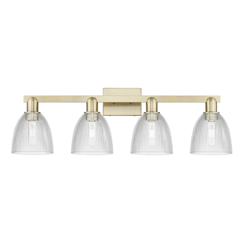 Innovations Lighting Endless Possibilities Arcadia - Castile - 4 Light 33" Bath Vanity Light - Antique Brass/Clear