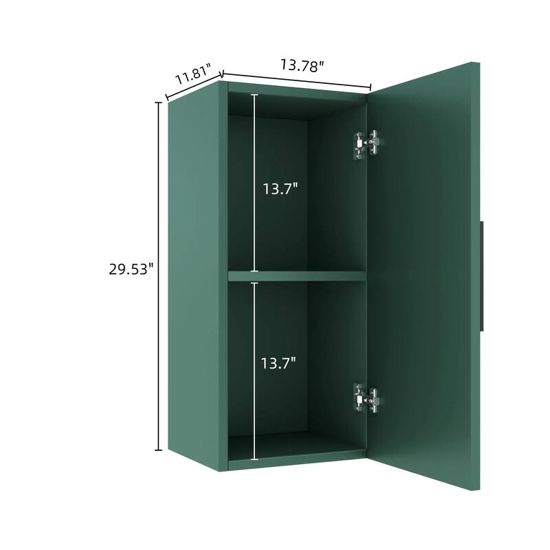 Jovi 14" Wall-Mounted Floating Bathroom Vanity Side Cabinet With A Door And A Shelf