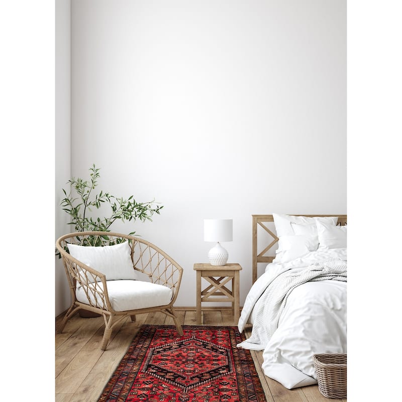 ECARPETGALLERY Hand-knotted Andelz Red Wool Rug - 4' x 6' 9"