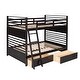 preview thumbnail 6 of 7, Modern Stairway Full Size Loft Bed Bunk Bed with 2-Drawers and Convertible Ladder and Slide