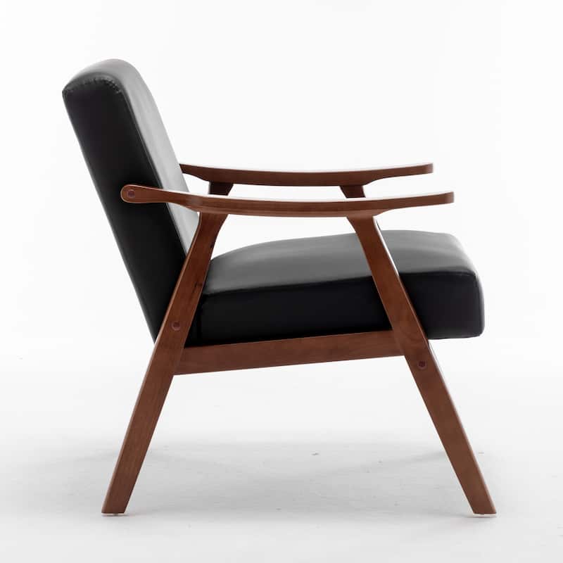 Living Room Chair with Solid Wood Frame, Accent Chair Extra-Thick Backrest, Wingback Chair