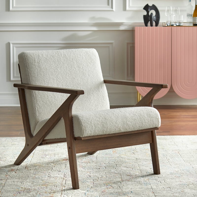 Simple Living Bianca Mid-century Modern Wood Chair - White