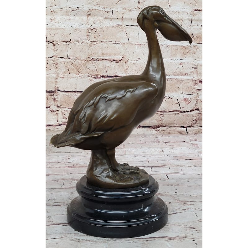 Hand Made Original Artwork By Milo Stork Bird Real Bronze Sculpture Figurine