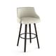 preview thumbnail 11 of 16, Amisco Ramon Swivel Counter and Bar Stool Light Beige PVC / Dark Brown Wood - Bar height