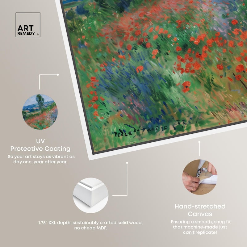 Blanket of Poppies II Canvas by Art Remedy