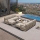 preview thumbnail 52 of 85, PURPLE LEAF Caesar Khaki Outdoor Couch with 9.6" Thick Cushion and Table for Yard Porch Deck Outdoor Patio Conversation Sets 6 Seats+2 Otoman - L-shaped