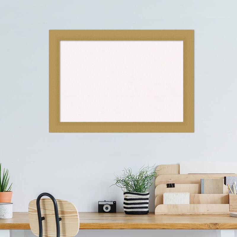 Grace Brushed Gold Framed White Corkboard Bulletin Board