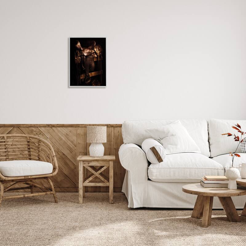 Stupell Vintage Saddle Photography Framed Giclee Art Design by PBurchettePhoto