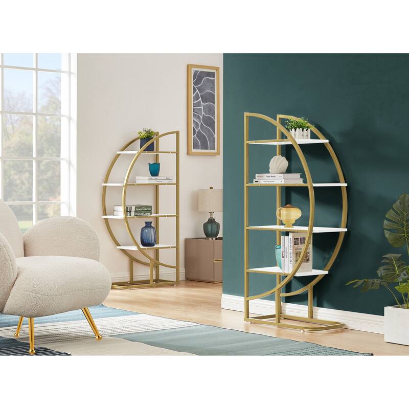 4 Tiers Home Office Open Bookshelf