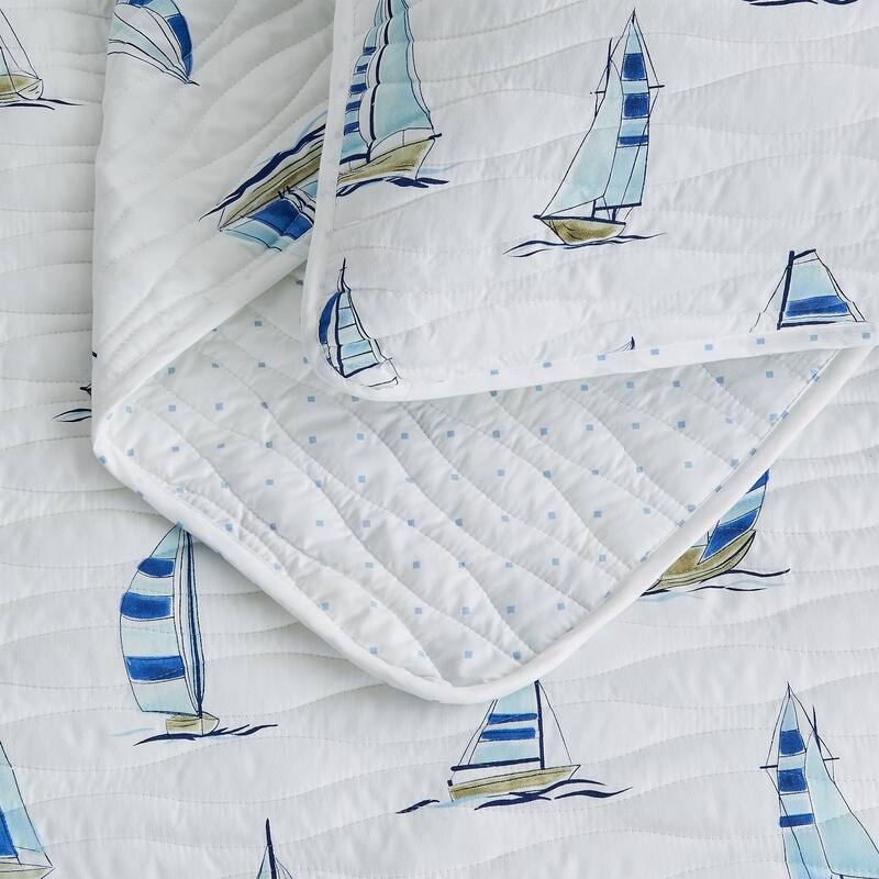Linery & Co. Nautical Printed Reversible Quilt Set