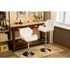 preview thumbnail 16 of 54, Roundhill Furniture Glasgow Height-adjustable Tufted Faux Leather Bar Stools (Set of 2)