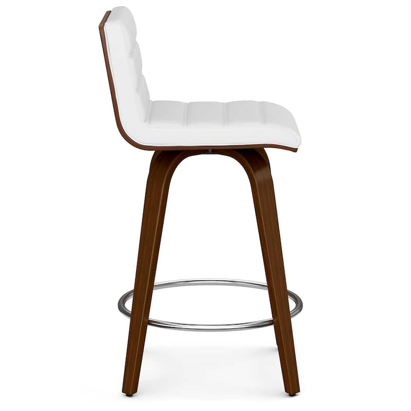 WYNDENHALL Madigan Mid Century Modern Counter Height Stool - 18.9" D x 16.9" W x 34.7" H
