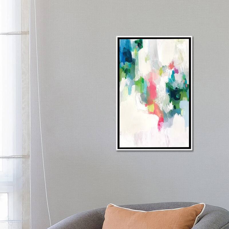 iCanvas "Raspberry & Teal II" by Victoria Borges Framed Canvas Print