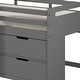 preview thumbnail 5 of 7, Kid-Friendly Design Twin Size Loft Bed