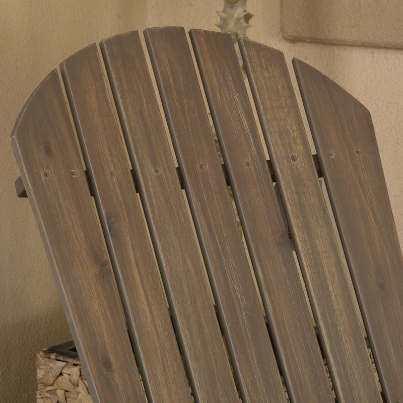 Hayle Wood Outdoor Reclining Adirondack Chair by Christopher Knight Home - 67.25" L x 29.50"W x 29.50" H