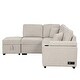 preview thumbnail 34 of 79, 84.75" Sleeper Sofa Bed, 2 In 1 Pull Out Sofa Bed L Shape Couch With Storage Ottoman For Living Room, Bedroom Couch