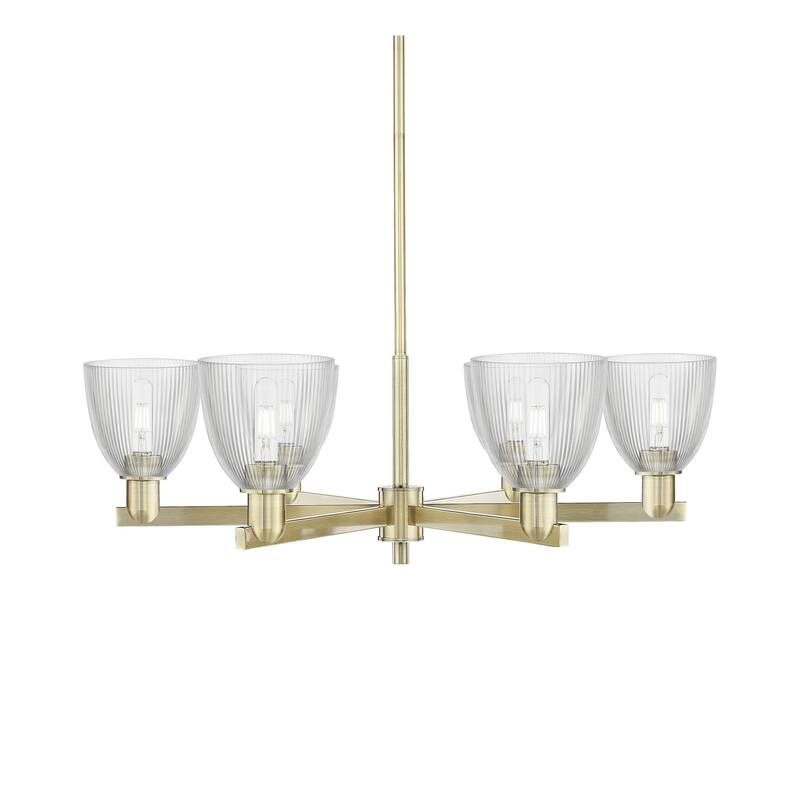 Innovations Lighting 716-6CR-11-36 Castile Chandelier Castile 6 Light - Antique Brass / Clear
