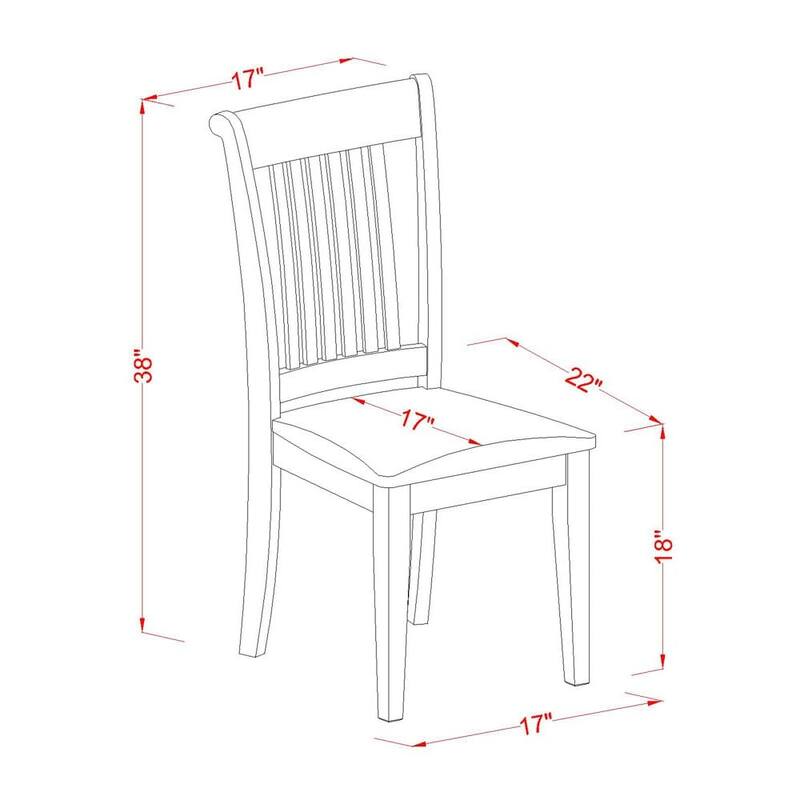 East West Furniture Dining Set Includes a Rectangle Dining Table with Butterfly Leaf and 4 Kitchen Chairs (Seat Chair Options)