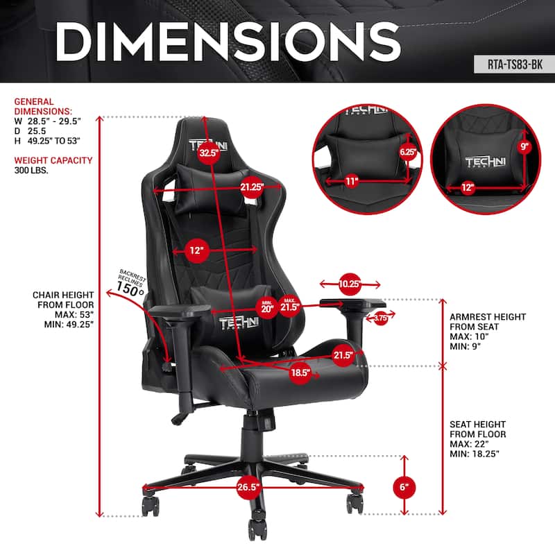 Sport Ergonomic High Back Racer Style PC Gaming Chair