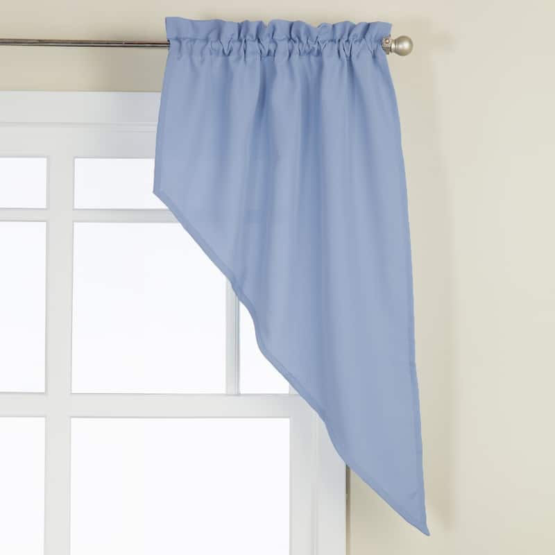 Opaque Ribcord Kitchen Curtain Pieces - Tiers/ Valances/ Swags