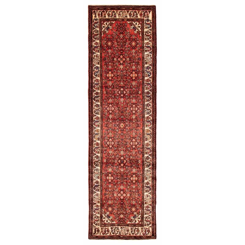 ECARPETGALLERY Hand-knotted Andelz Red Wool Rug - 3'5 x 12'4 - Red - 3'5 x 12'4