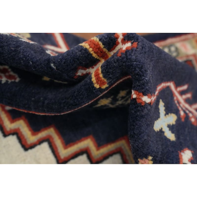 Hand Knotted Oriental 100% Wool Carpet Traditional Medallion Oranges & Rust Heriz (serapi) Area Rug - 9' 0'' X 6' 0''