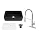 Option 33" Matte Black Sink + Brushed Nickel Faucet