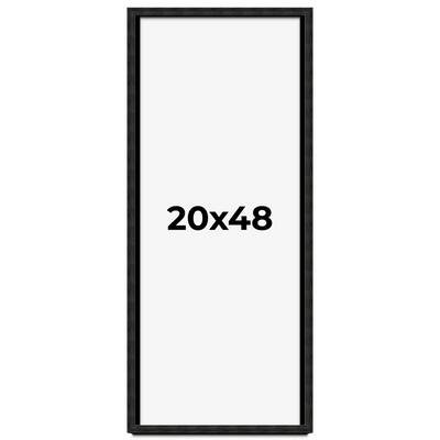 20x48 Shadow Box Black Rustic Barnwood Display Frame | 1.125 Inch