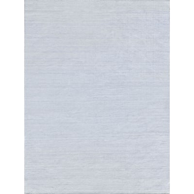 EXQUISITE RUGS Kashmir Indoor/Outdoor Flatweave PET yarn Light Blue Area Rug.