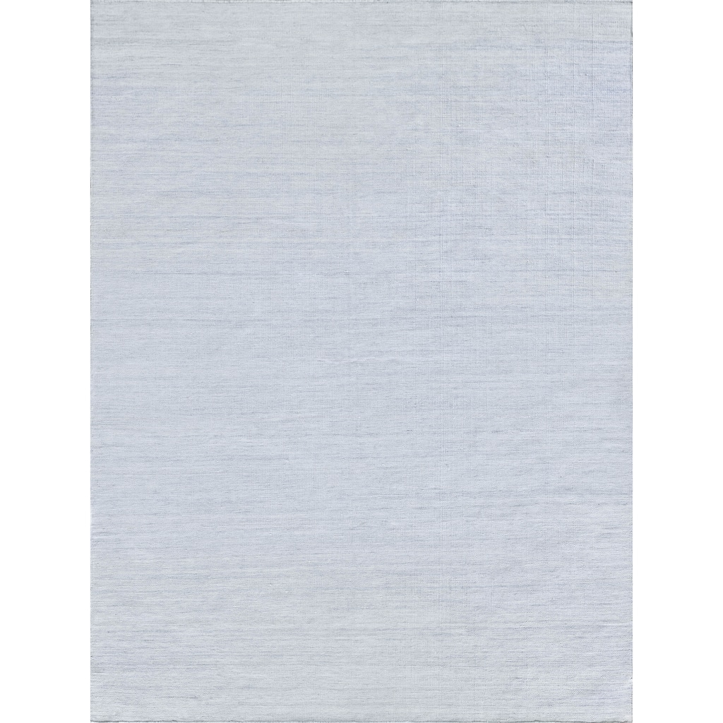 EXQUISITE RUGS Kashmir Indoor/Outdoor Flatweave PET yarn Light Blue Area Rug.
