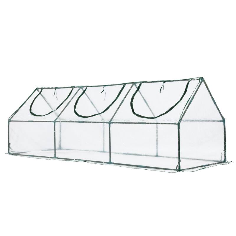 Aoodor Mini Greenhouse with 2 Zipper Doors,