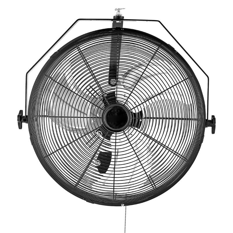18 Inch Industrial Wall Mount Fan 3 Speed 4000 CFM Garage Workshop Fan - Black+Silver