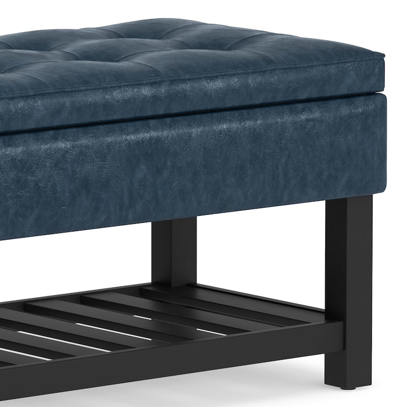 WYNDENHALL Essex 44 inch Wide Transitional Rectangle Ottoman Bench