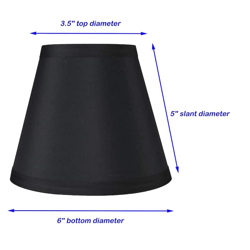 Meriville Faux Silk Clip On Chandelier Lamp Shades, 3.5-inch by 6-inch by 5-inch
