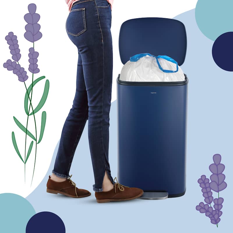 happimess 8-Gallon (30L) Drawstring Trash Can Liner, Clear (60-Count, 3-Packs of 20 Liners)