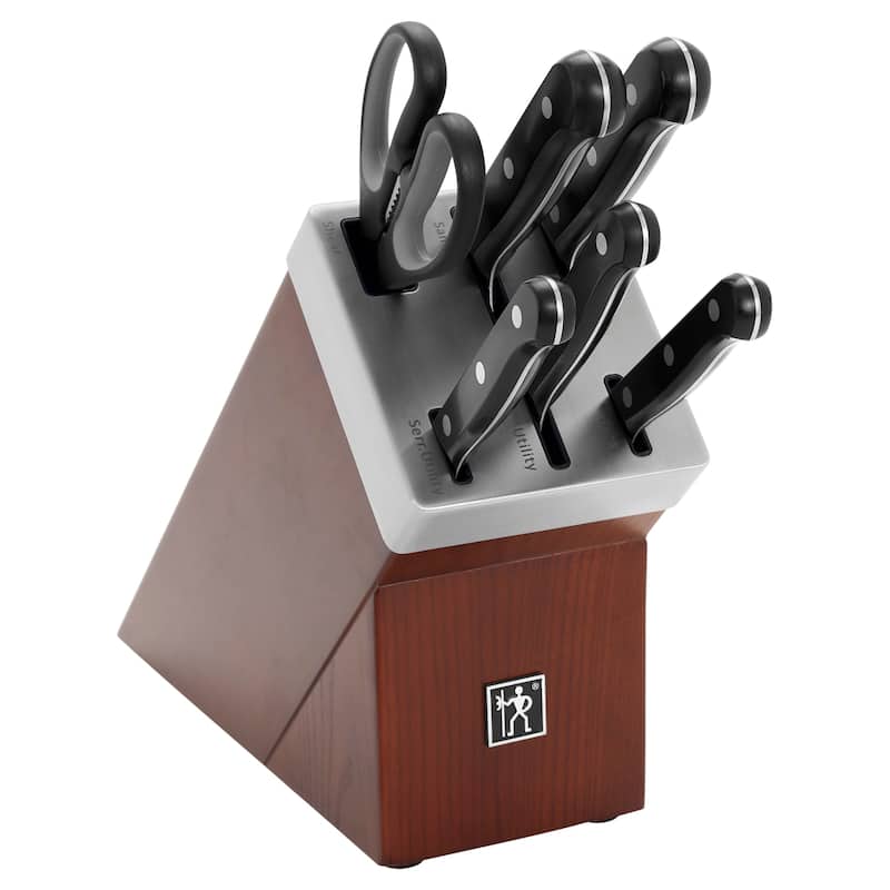HENCKELS Solution Self-Sharpening Knife Block Set - Brown