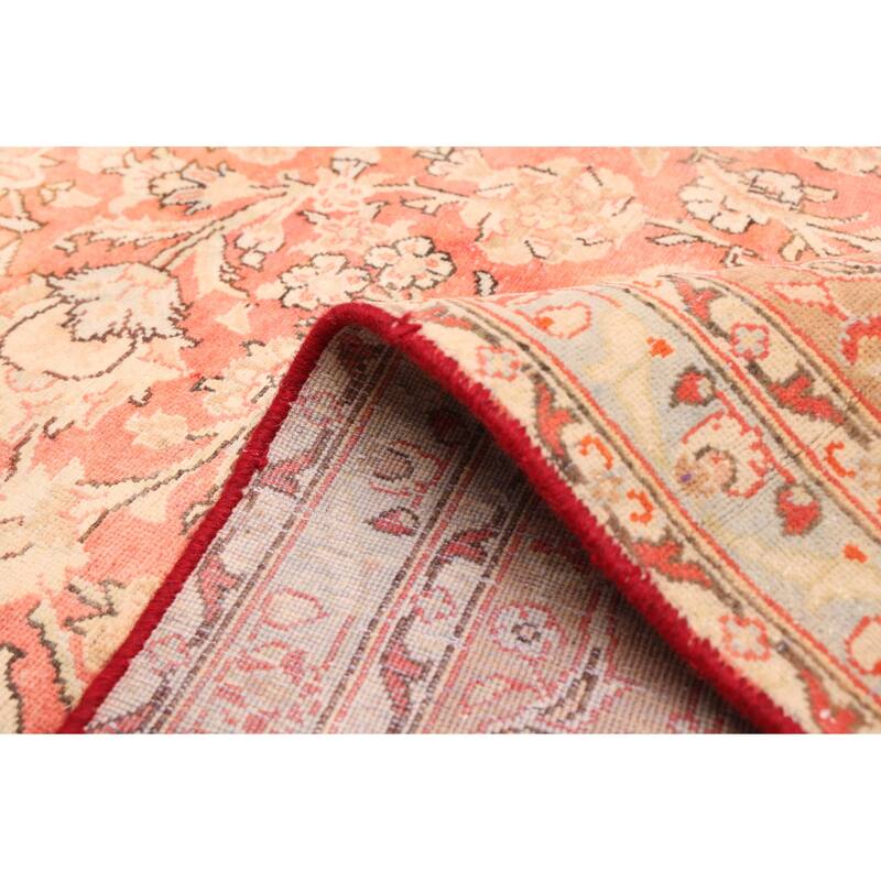 ECARPETGALLERY Hand-knotted Antalya Vintage Light Red Wool Rug - 7'10 x 11'9